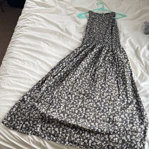 Madewell Black and White Floral Maxi Dress
